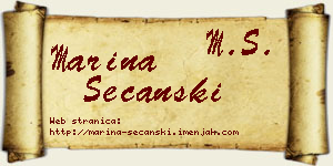 Marina Sečanski vizit kartica
